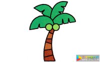 椰树的简笔画画法