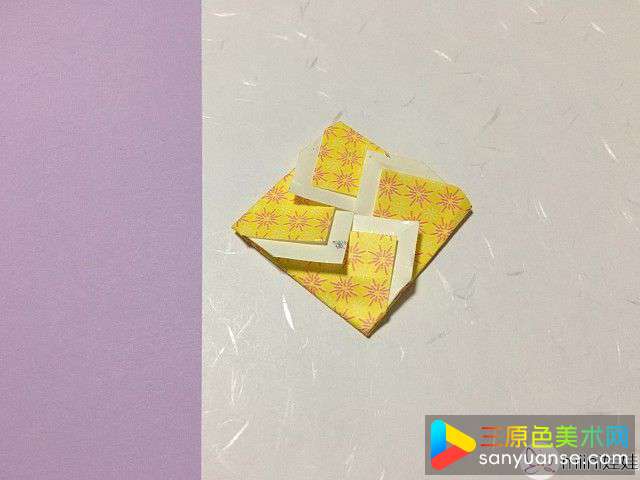 佛教独特花纹卍标志图案手工折纸教程