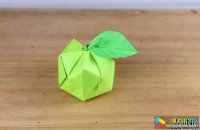 圣诞立体苹果折纸教程，苹果折纸怎么折